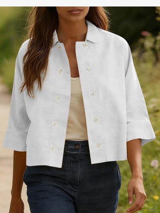 Tops - White Light Blazer/ Jacket